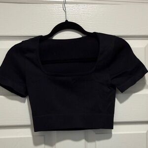 Women's Ribbed Square Neck Cropped Top